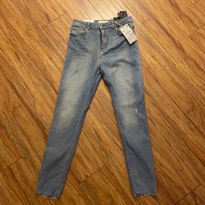 NWT ZARA The High Waist in Mercer Blue